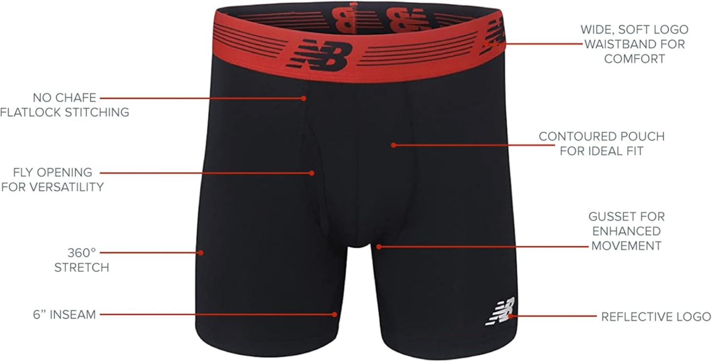 New Balance Men's Performance Boxer Briefs (3-Pack)