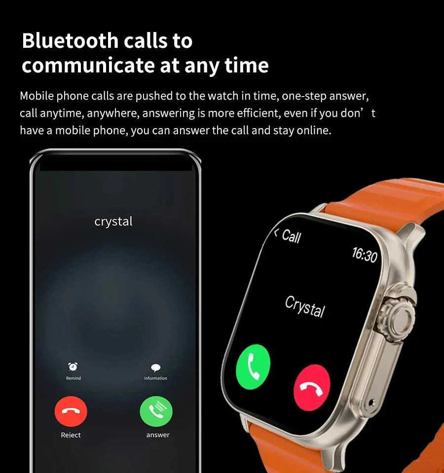 2.01" HD Bluetooth Smartwatch with Fitness Tracker
