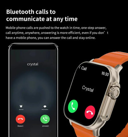 2.01" HD Bluetooth Smartwatch with Fitness Tracker