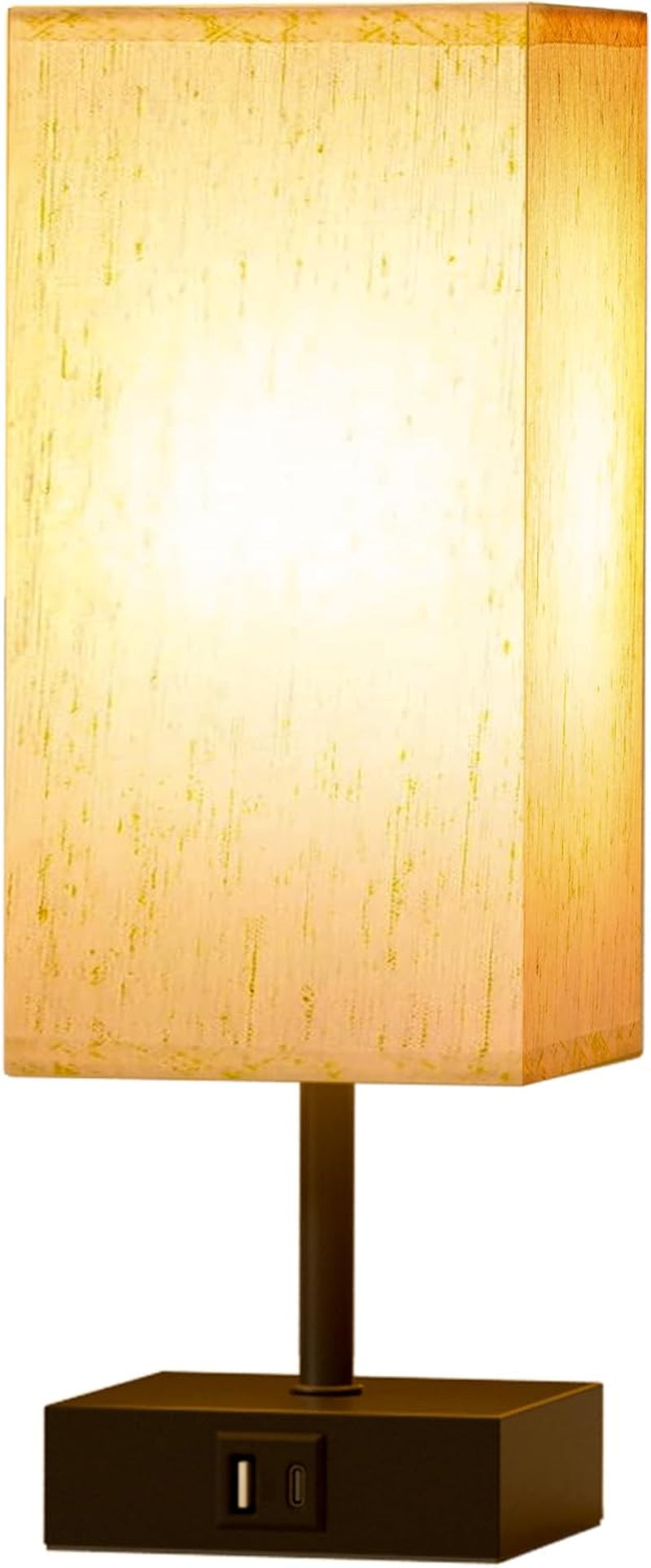 Touch Nightstand Lamp with USB-C Charging Station