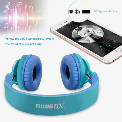 Kids LED Light-Up Wireless Bluetooth Headphones