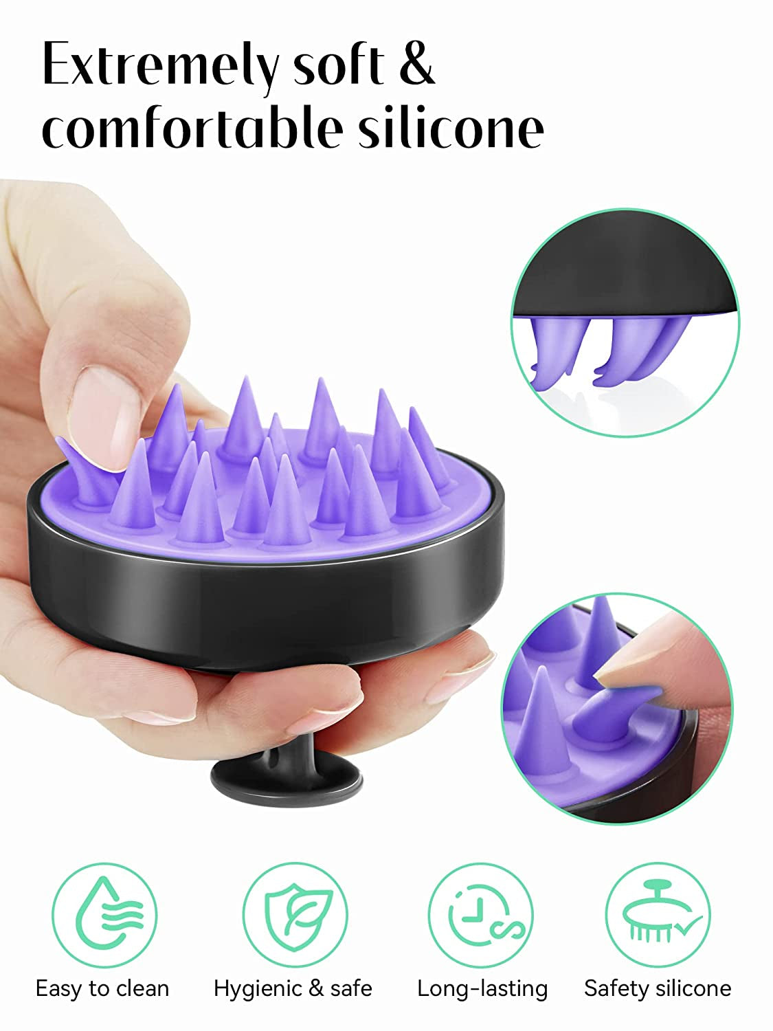 Hair Growth Scalp Scrubber (Exfoliating & Dandruff Removal)