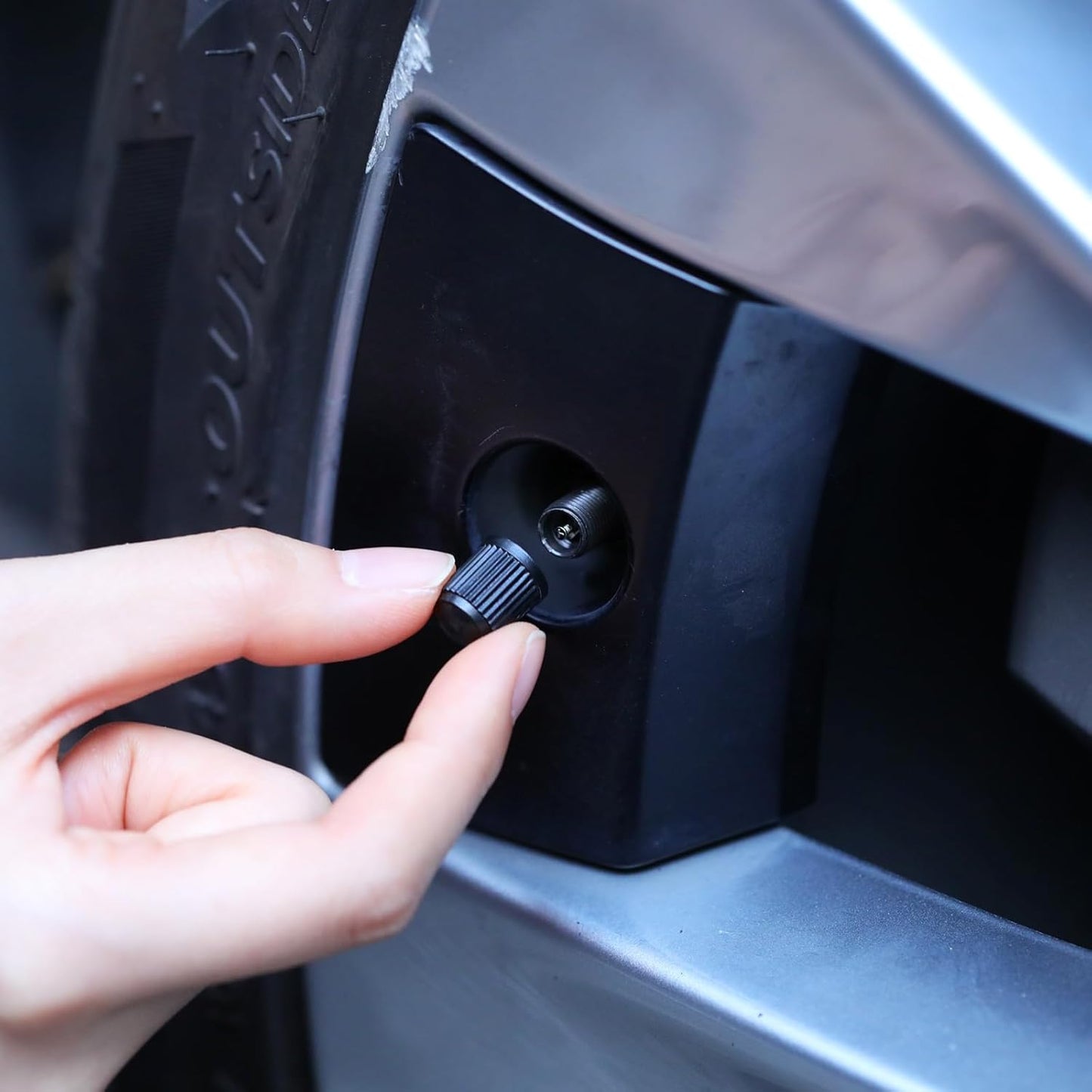 20-Pack Black Car & Bike Tire Valve Covers