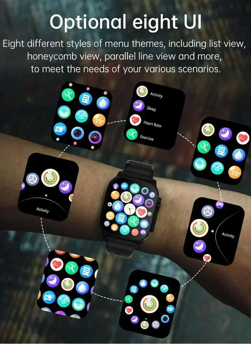 2.01" HD Bluetooth Smartwatch with Fitness Tracker