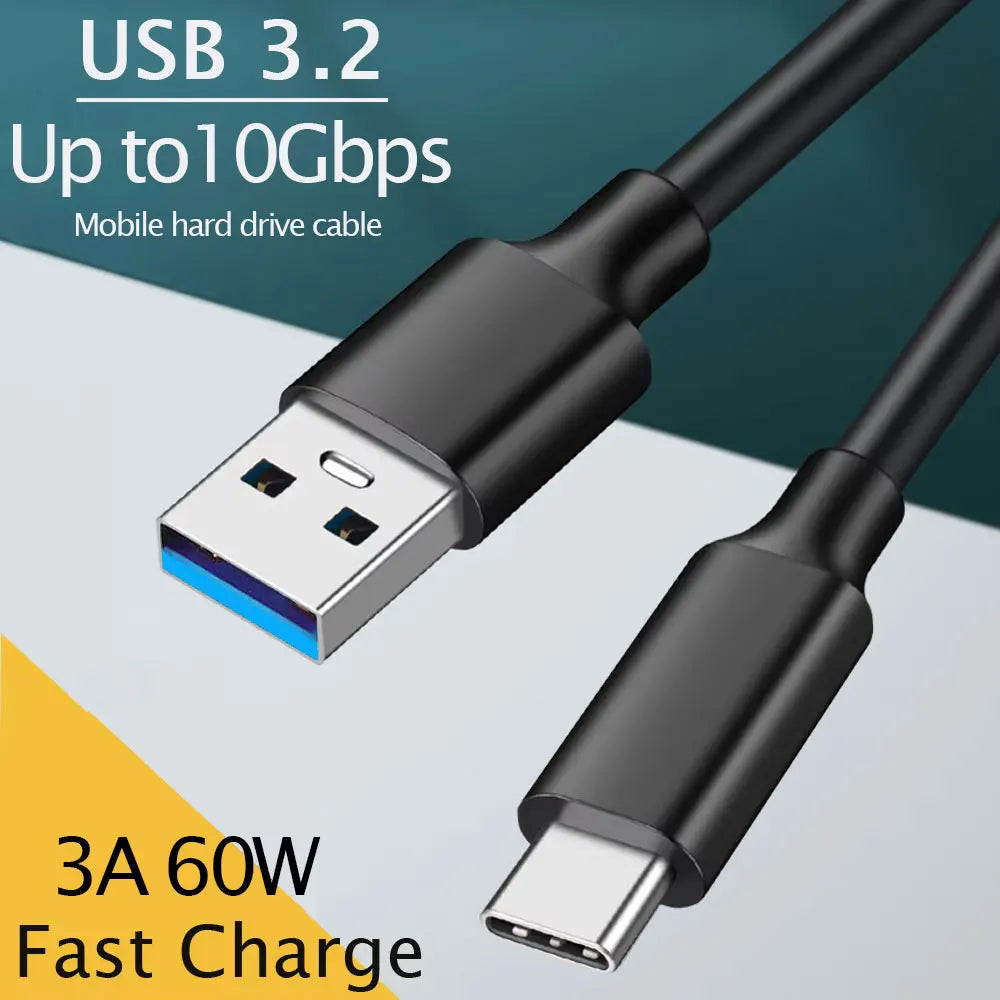 USB-A to USB-C 3.2 10Gbps 60W Fast Charging Cable