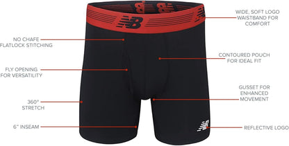 New Balance Men's Performance Boxer Briefs (3-Pack)