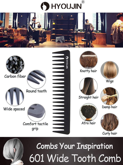 Wide-Tooth Detangling Comb (Anti-Static & Heat Resistant)