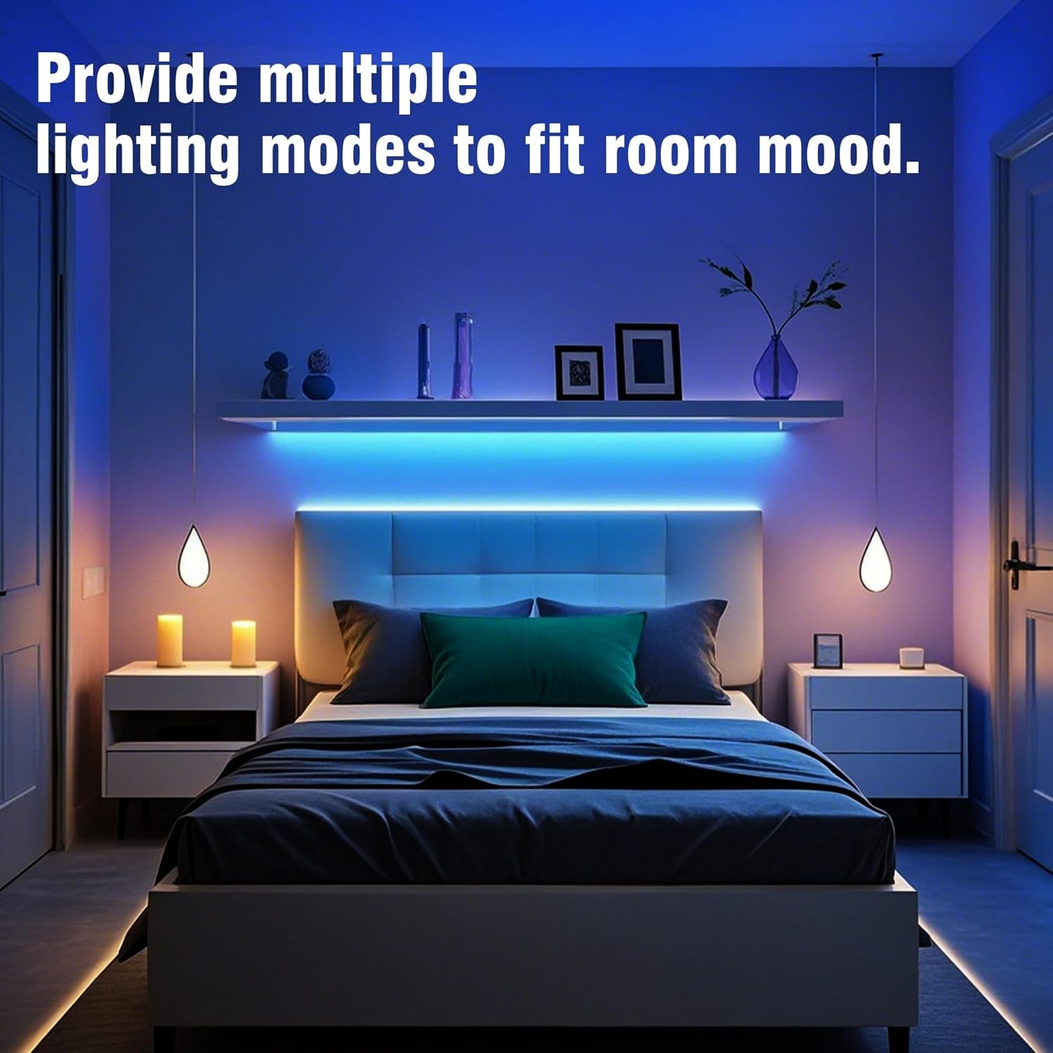 100FT RGB LED Strip Lights with Remote & App