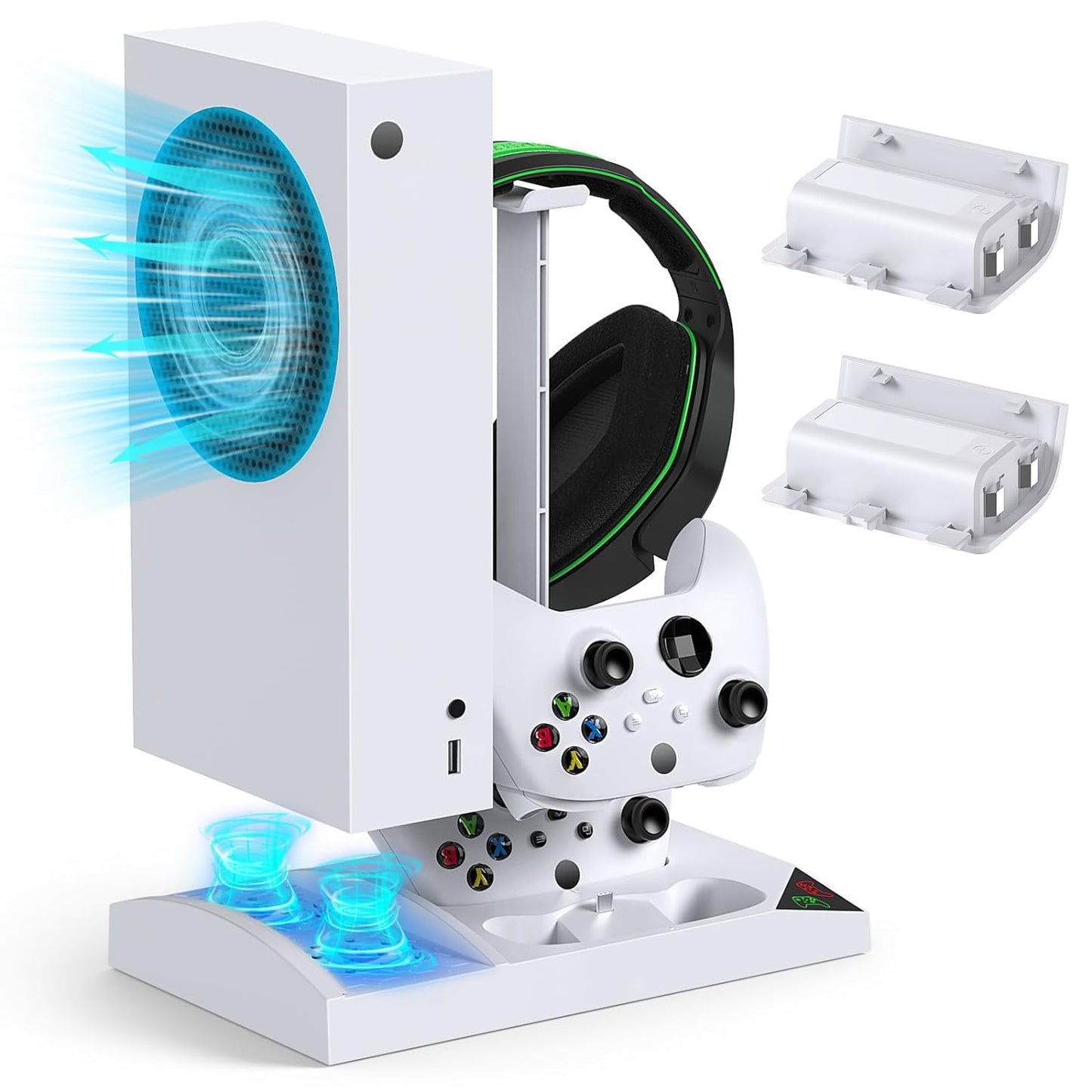Vertical Cooling Stand & Dual Charging Dock for Xbox Series S
