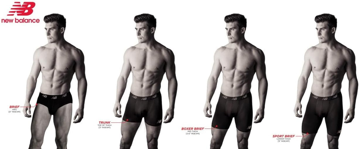 New Balance Men's Performance Boxer Briefs (3-Pack)