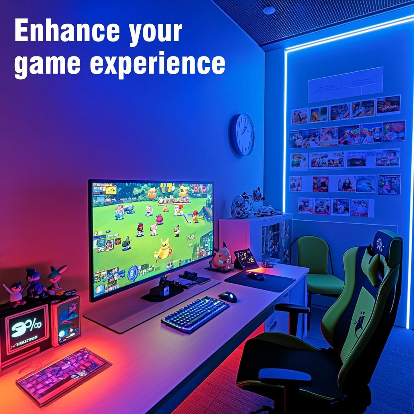 100FT RGB LED Strip Lights with Remote & App