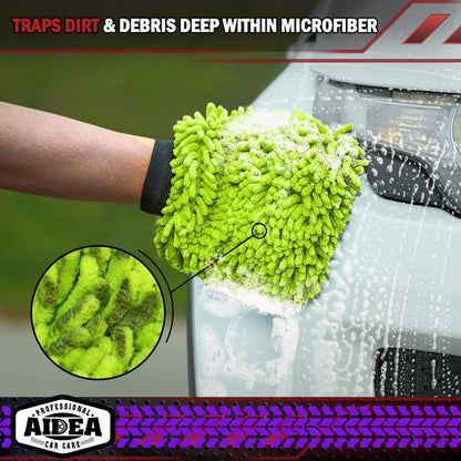 2-Pack Premium Microfiber Car Wash Mitts
