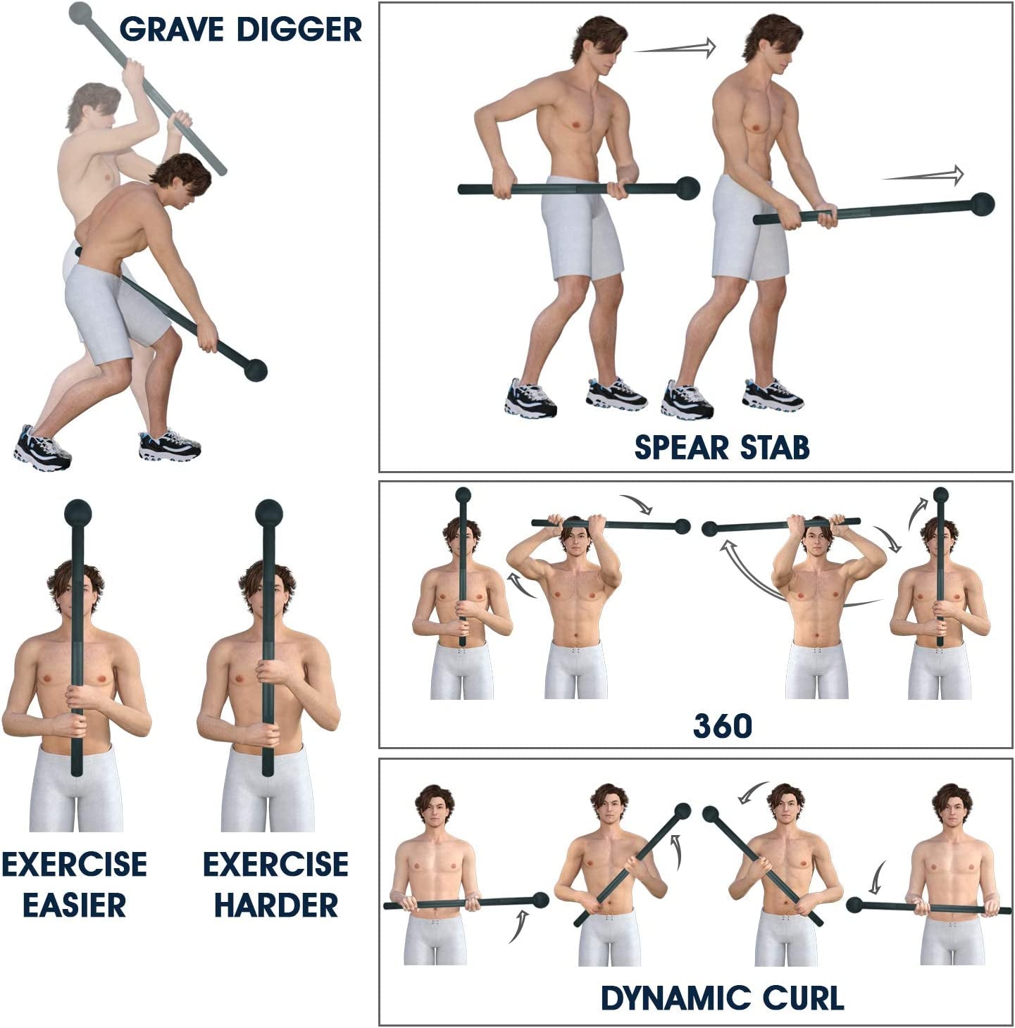 Steel Mace Workout Bell for Strength Training