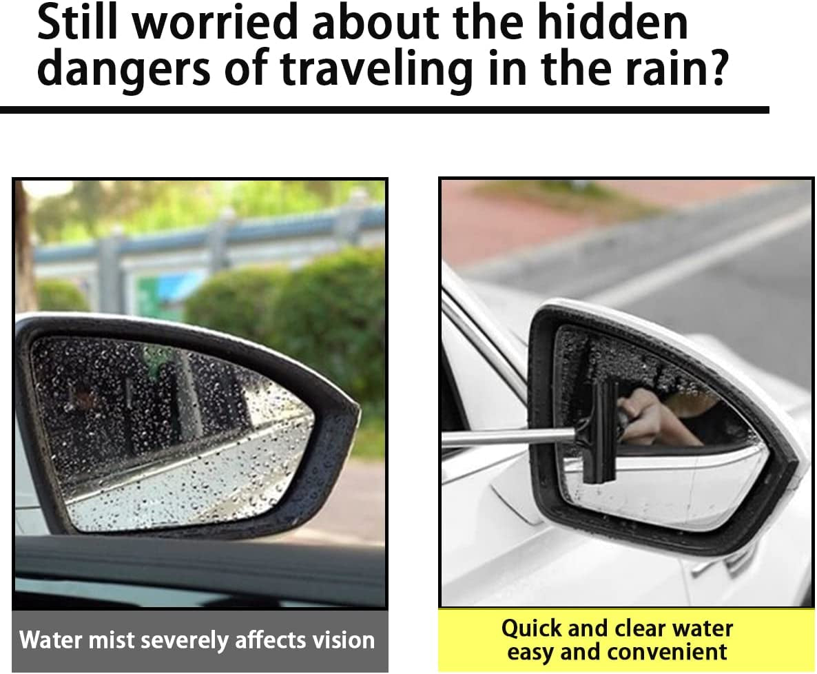 Telescopic Car Side Mirror Squeegee